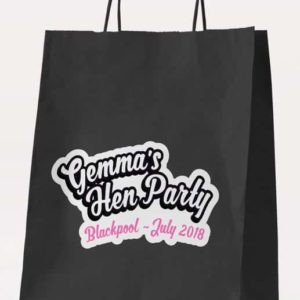 Candy Gift Bag - Black - Personalised Hen Party Gift Bags