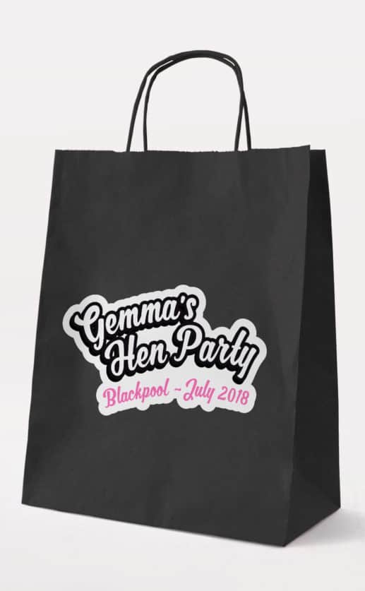 Candy Gift Bag - Black - Personalised Hen Party Gift Bags