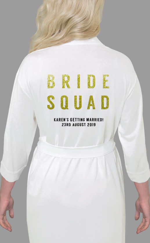 Bride Squad Bold Glitter Robe