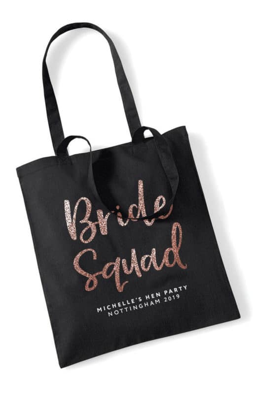 Bride Squad Script Hen Party Tote Bag