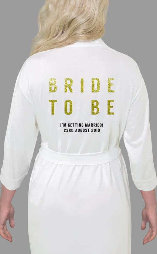 Bride To Be Bold Glitter Robe