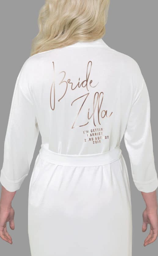 Bride Zilla Foil Robe