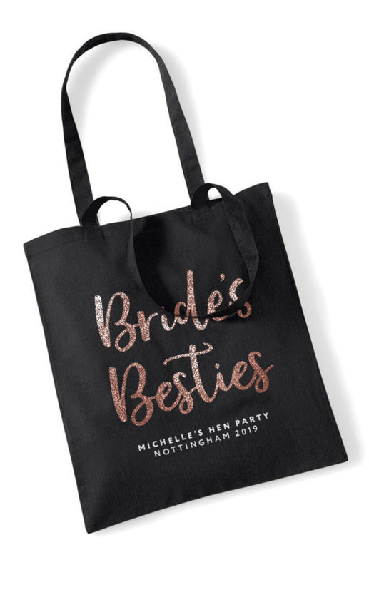 Brides Besties Script Hen Party Tote Bag