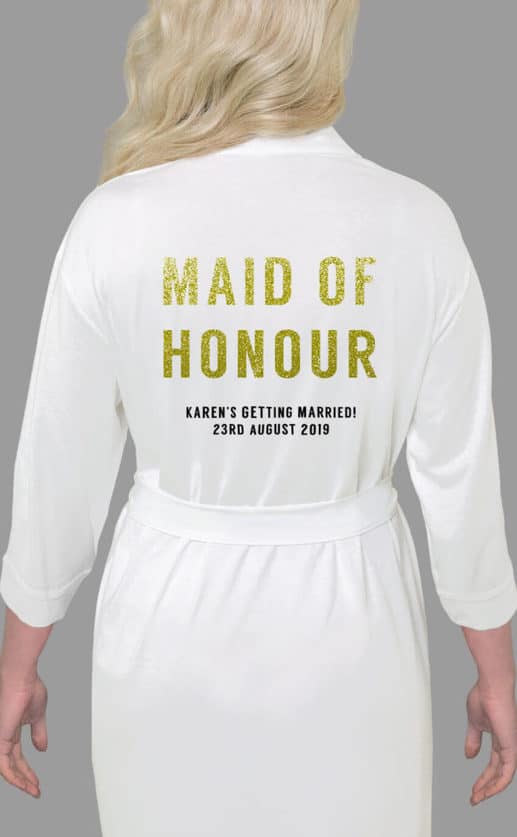 Maid of Honour Bold Glitter Robe