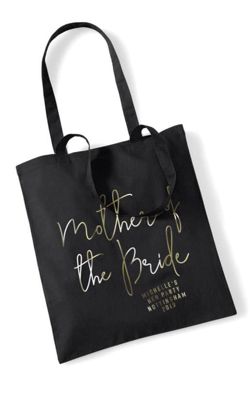 Mother of the Bride Foil Hen Party Tote Bag