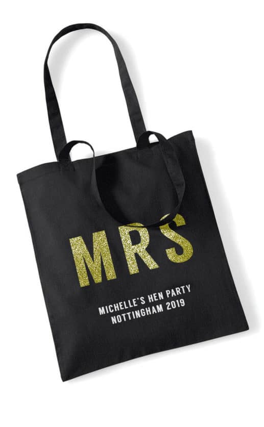Mrs Bold Glitter Hen Party Tote Bag