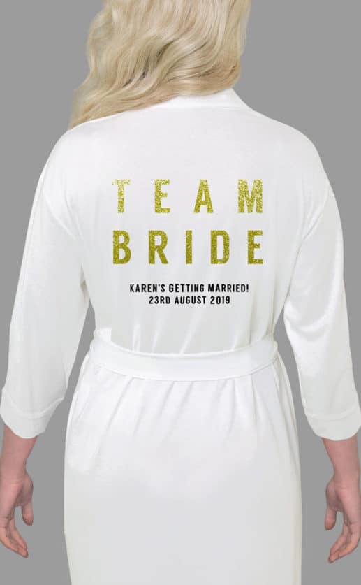 Team Bride Bold Glitter Robe