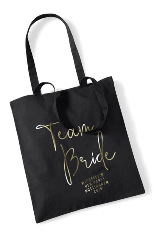 Team Bride Foil Hen Party Tote Bag