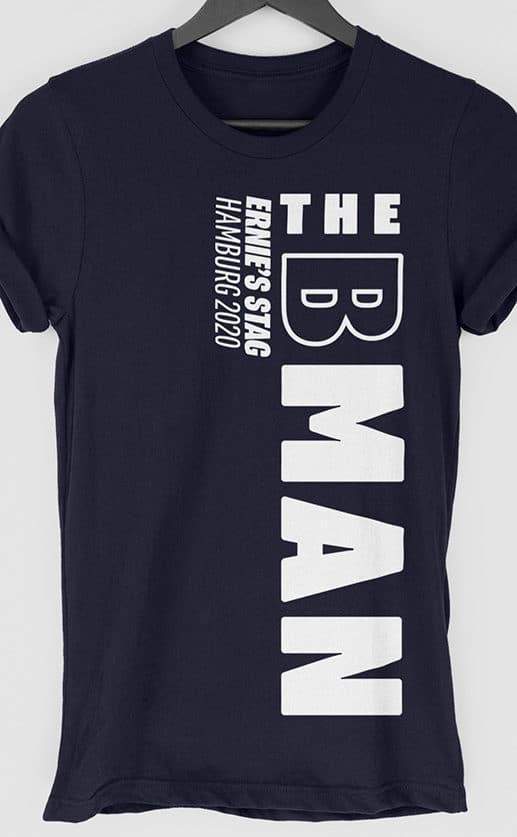 Best Man - Side Personalised Stag Do T Shirt