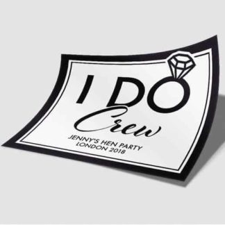 I Do Crew Personalised Hen Party Stickers - Pack of 10