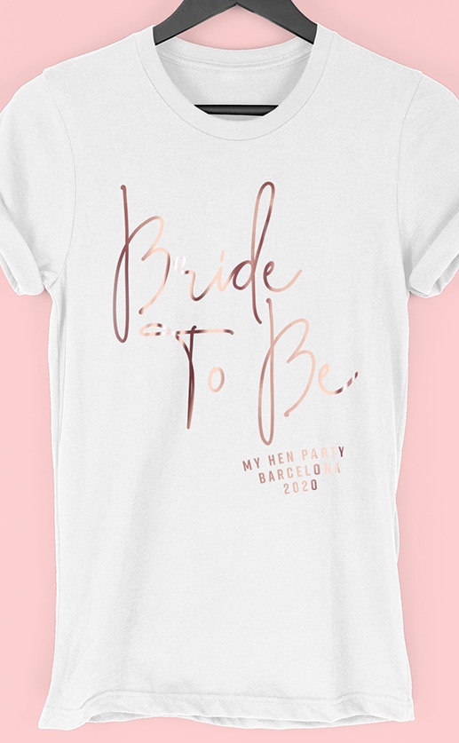 Bride To Be Foil - Personalised Hen Party T Shirt