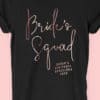 Bride's Squad Foil - Personalised Hen Party T Shirt