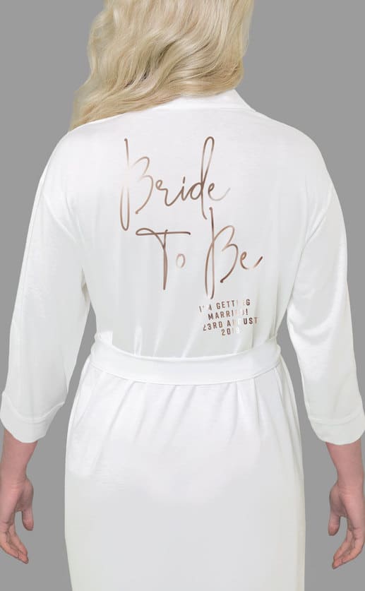 BRIDE TO BE FOIL ROBE