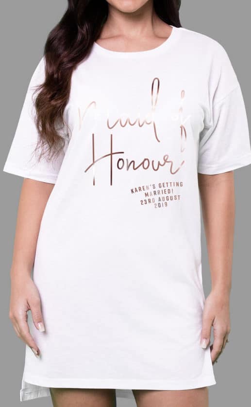 Maid of Honour - Personalised Oversize Tee