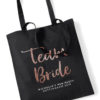 Team Bride Script Hen Party Tote Bag