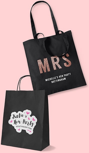 Personalised Hen Party Bags & Stickers